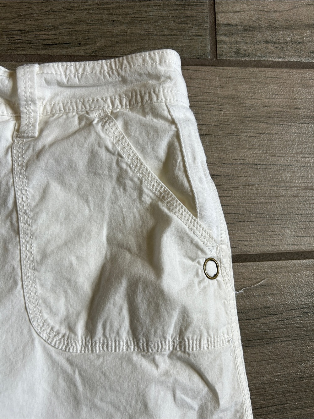 croft & barrow White Cotton Skort with Front Pockets - Picture 4 of 8